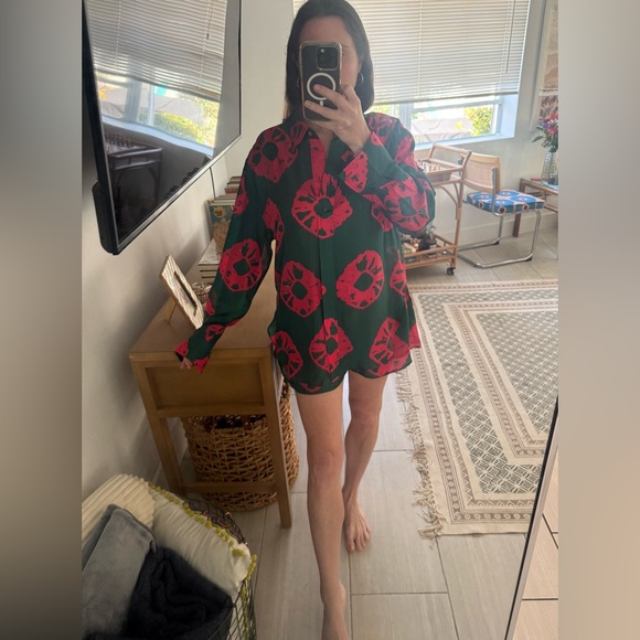 Zimmermann Silk Tie-Dye Shirt & Shorts Set Size 2 - Picture 2 of 15